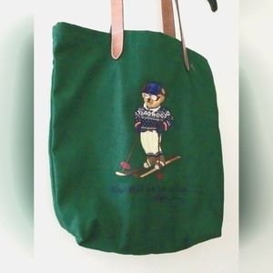 New POLO Ralph Lauren ski bear shopper tote